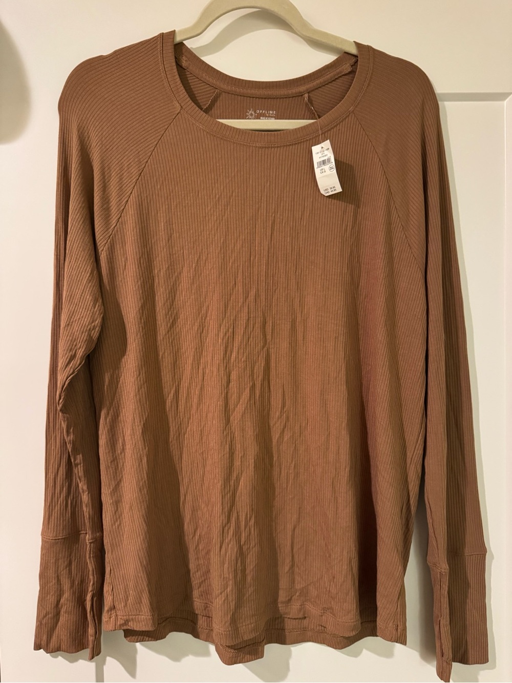 Quince Men’s Long-Sleeve Ribbed Crewneck Sweater - Dusty Brown